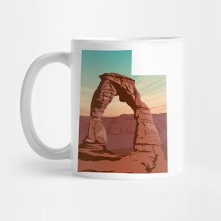 Utah Arches National Park State Border Art Mug